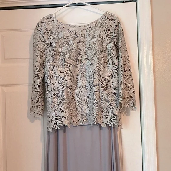 Dresses | Silver Mother Of The Bride Or Groom Dress | Poshmark